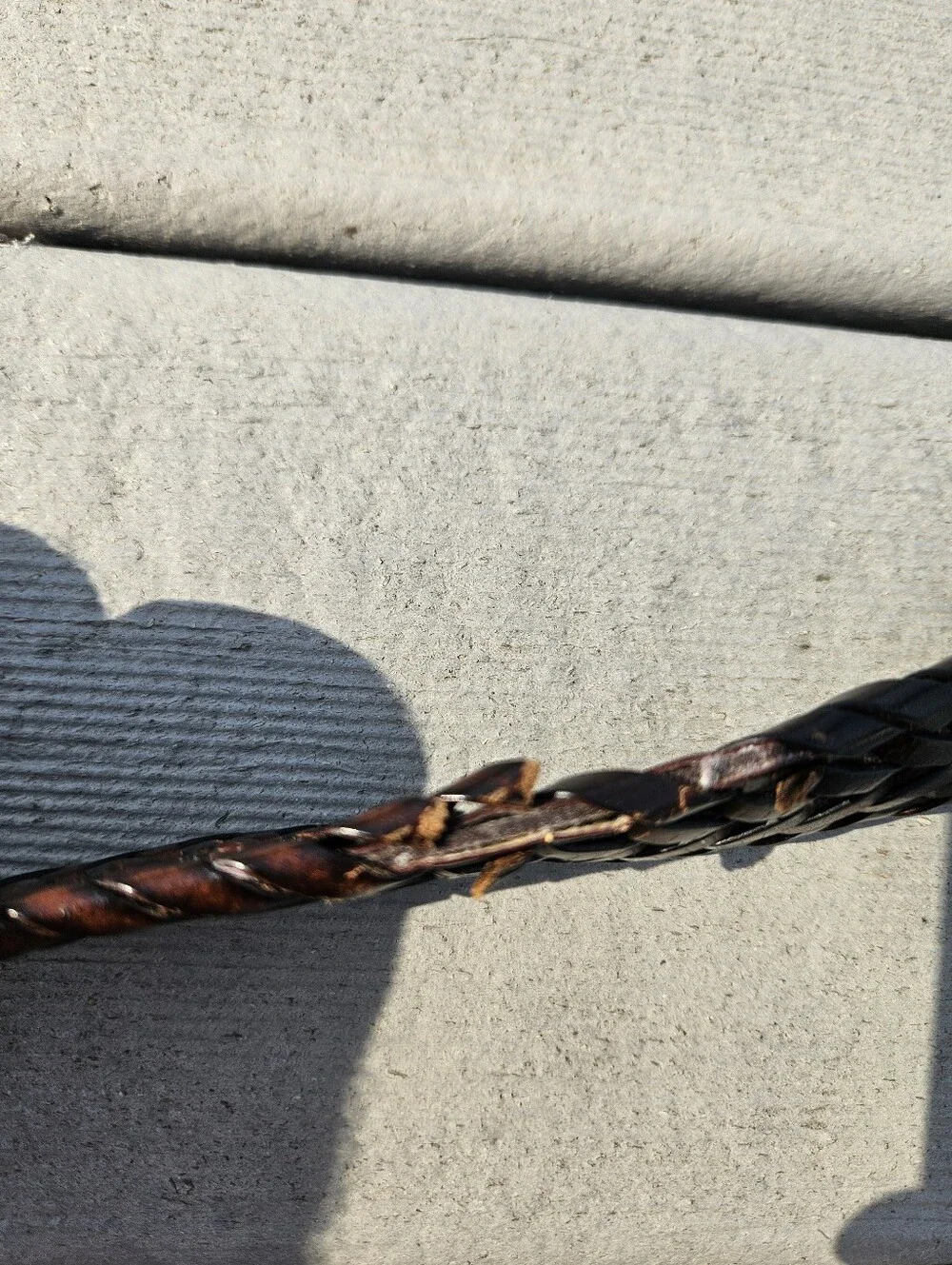 Brown Size 38 woven belt with silver buckle #woven